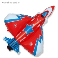 Шар фольгированный 39" &laquo;Истребитель&raquo;, цвет красный