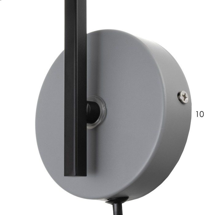 Бра с выключателем на проводе "Пиатти" LED 12Вт 4000К серый 15х26х16см