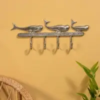 Крючки настенные "Три кита" 47х5х18 см, алюминий