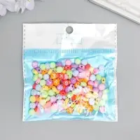 Набор бусин для рукоделия и плетения &laquo;Арт Узор. Яркие кружочки с буквами&raquo;, пластик, 20 г, 0.4&times;0.7&times;0.7 см