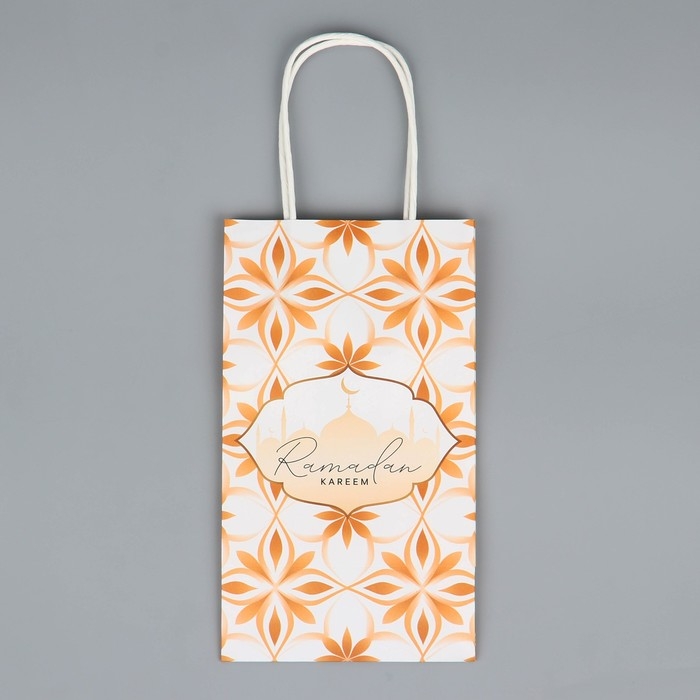 Пакет подарочный крафтовый &laquo;Рамадан&raquo; , Ramadan kareem, 12 х 21 х 9 см