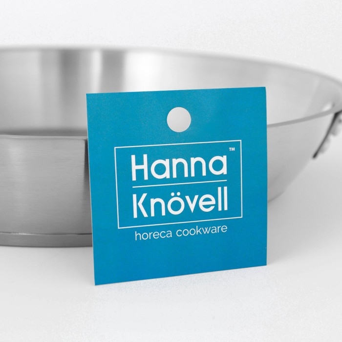 Сковорода из нержавеющей стали Hanna Kn&ouml;vell, d=28 см, h=5,5 см, толщина стенки 0,6 мм, длина ручки 25 см, индукция