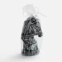 Свеча фигурная &laquo;Бюст лошади&raquo;, серебристая