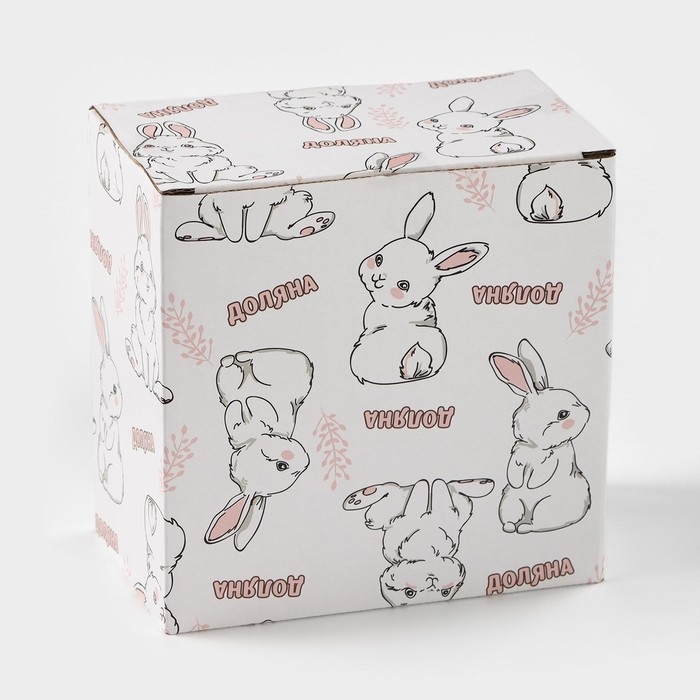 Блюдо для пирожных &laquo;Зайка&raquo;, 13&times;12&times;8 см, цвет белый