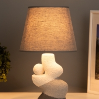 Лампа настольная "Гряда" 1х40Вт Е14 серый/белый 20х20х32см