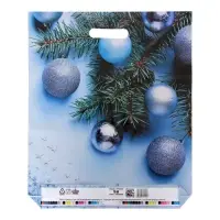 Пакет "Звездное конфетти", полиэтиленовый с вырубной ручкой, 45 х 38 см.