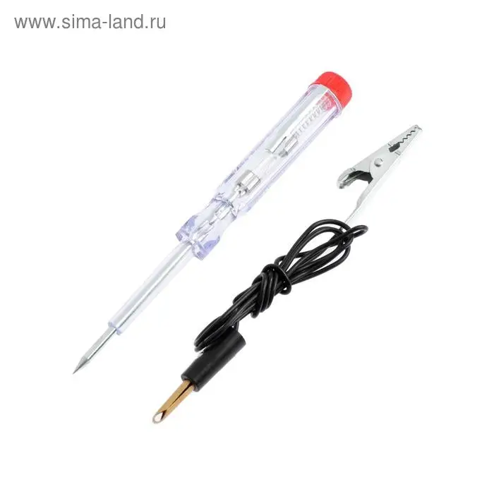 Пробник-тестер автомобильный ТУНДРА, 6-24 В, 130 мм, пластиковый корпус