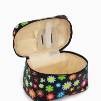 Косметичка на молнии, с ручкой, цвет чёрный/разноцветный