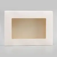 Коробка складная, с окном, белая, 28 х 20 х 5 см