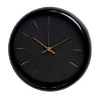 Часы настенные, интерьерные "Классика", d-30 см, со стеклом, черные