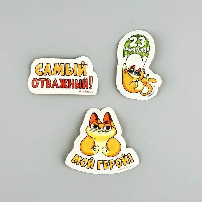 Набор стикеров &laquo;23 февраля&raquo;, 5 х 5 см