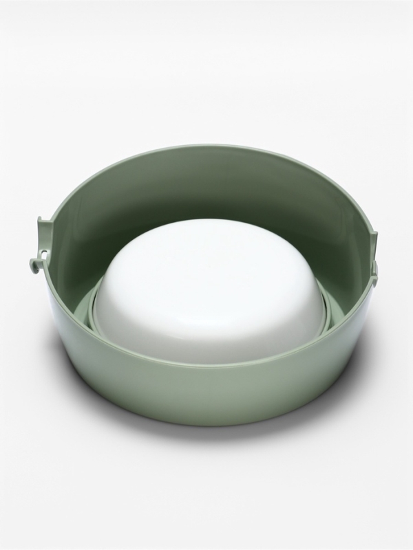 Лего-миска для животных с наклоном "Юта" 0,3л бело- фисташковый