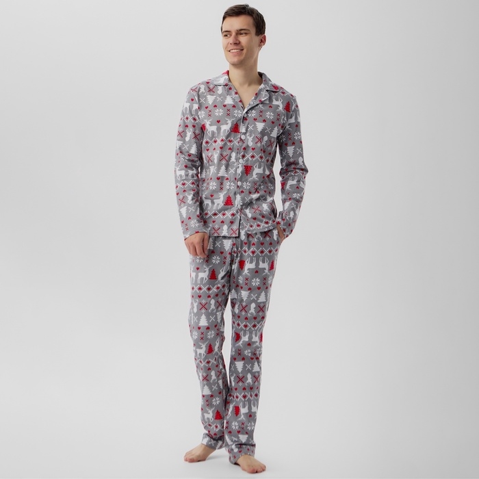 Пижама новогодняя мужская KAFTAN &laquo;Скандинавия&raquo;, размер 56