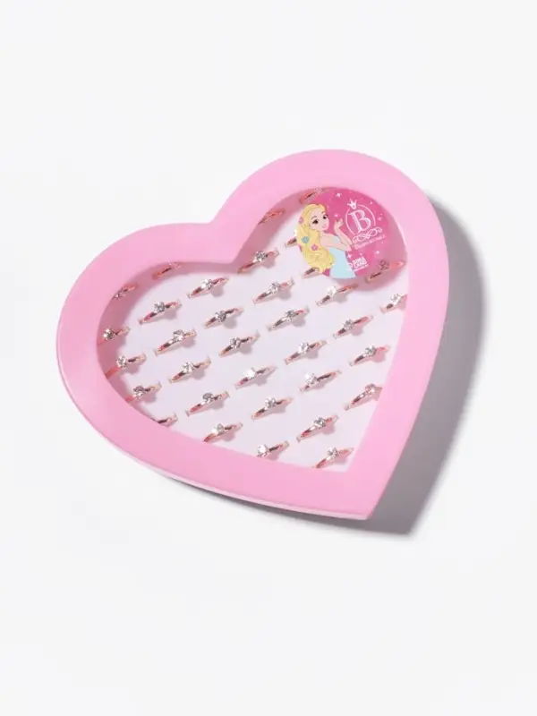 Кольцо детское Выбражулька &laquo;Как у мамы&raquo;, кристалл 4 мм, белое в золоте, безразмерное