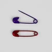 Булавки английские, 19 мм, 50 шт., разноцветные