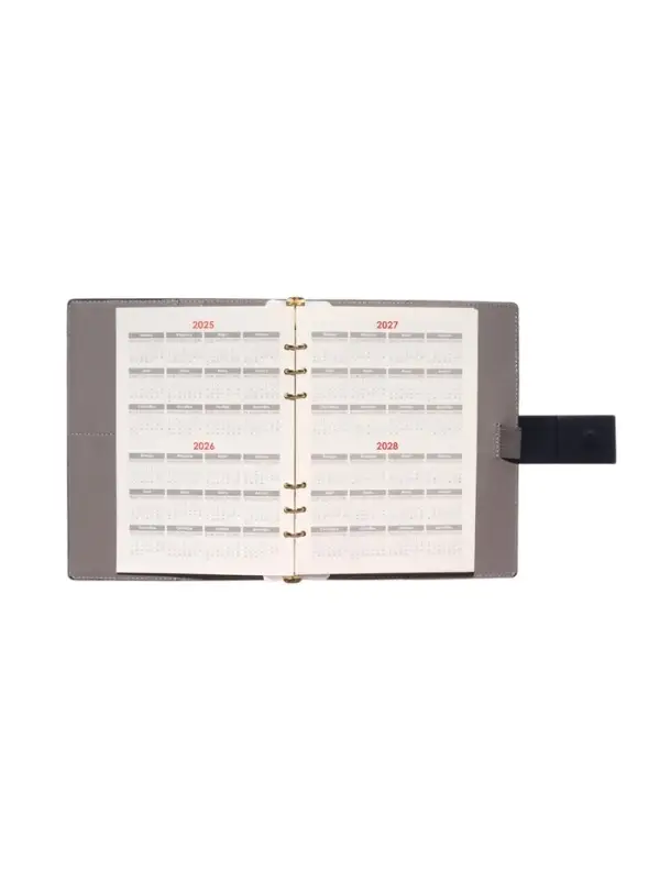 Органайзер на кольцах, А5, с хлястиком, 80л, линия, к/зам, Синий