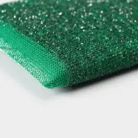 Губка для посуды Доляна, со стальной стружкой, 12&times;9&times;1.5 см, МИКС