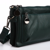 Сумка кросс-боди на молнии, цвет зелёный