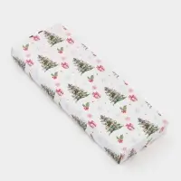 Подставка под ложку &laquo;Еловые ветки&raquo; 26.5&times;9.5&times;2.5 см, стекло, белая, зелёная