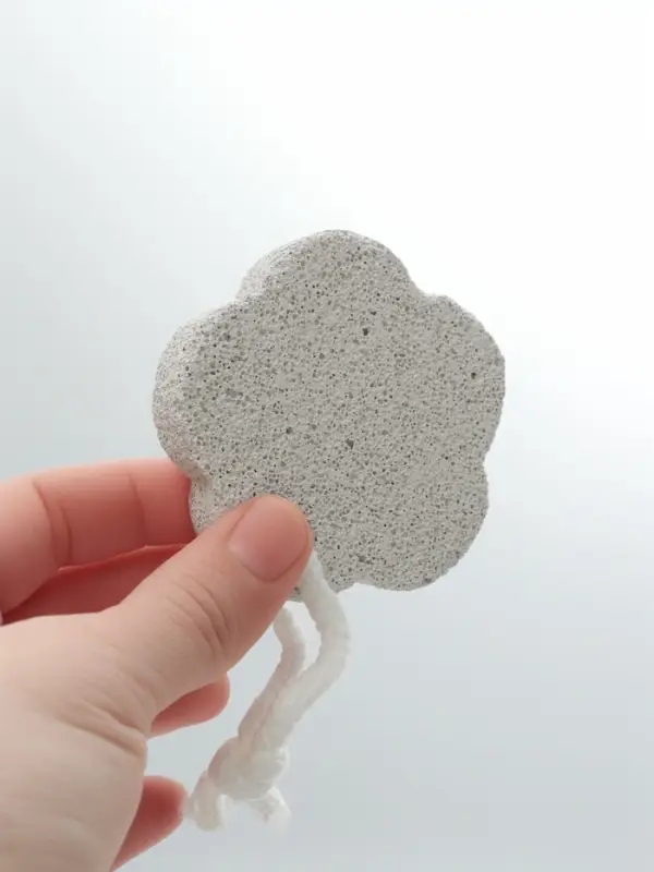 Пемза для педикюра &laquo;Цветок&raquo;, с подвесом, 7.5&times;7.5 см, в коробке, белая