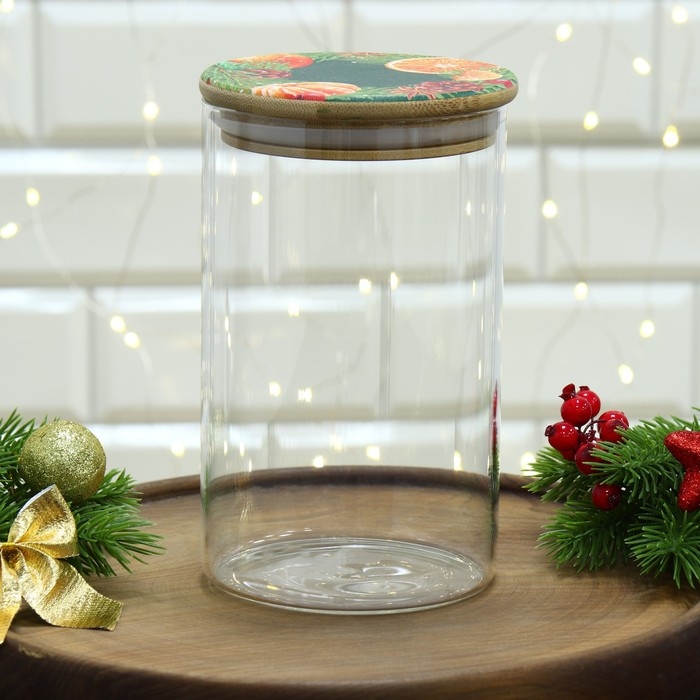 Банка для хранения Дорого внимание &laquo;Аромат праздника&raquo;, стекло, 950 мл