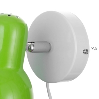 Бра с проводом "Севантос" Е27 40Вт зеленый 9х9х14 см Бра с проводом "Севантос" Е27 40Вт зеленый 9х9х14 см