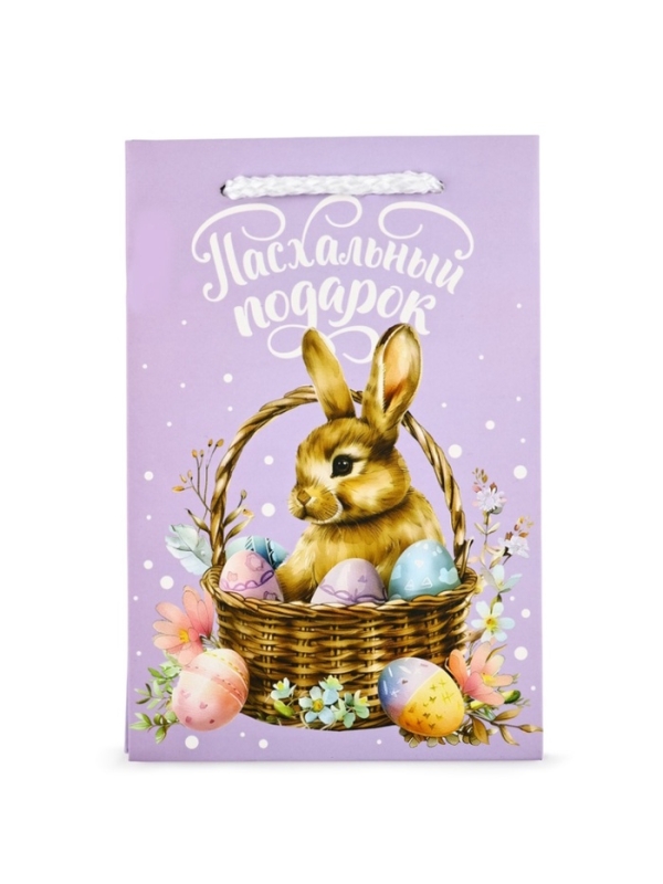 Пакет подарочный под кулич &laquo;Пасха&raquo;, заяц, 12 х 18 х 12 см