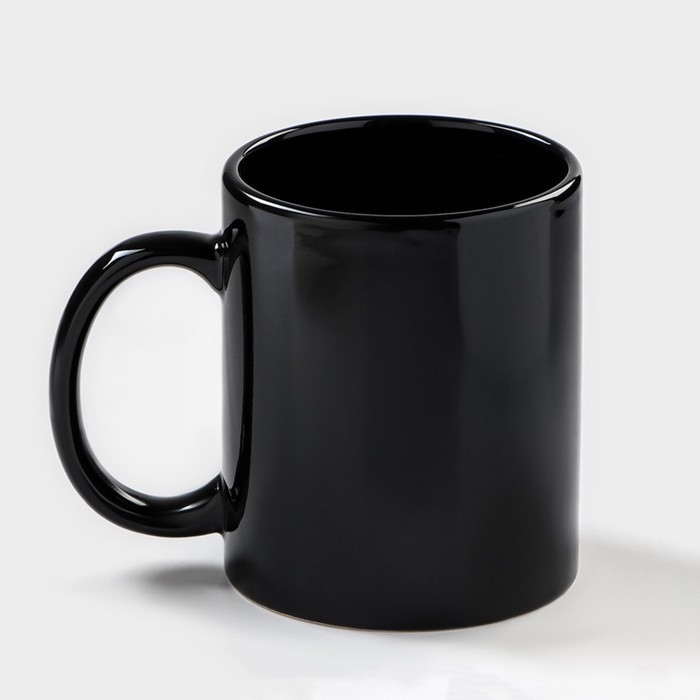 Кружка - хамелеон керамическая Доляна &laquo;Заряд энергии&raquo;, 350 мл, цвет чёрный