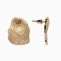 Серьги металл &laquo;Мятые&raquo;, цвет золото