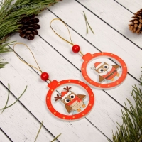 Подвеска &laquo;Совёнок в шаре&raquo;, МИКС, односторонняя