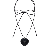 Портупея с кулоном &laquo;Сердечко&raquo; кожа, трансформер, чёрная, 150 см