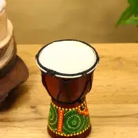 Сувенирный музыкальный инструмент "Барабан Джембе" махагон, 9х9х15 см, МИКС