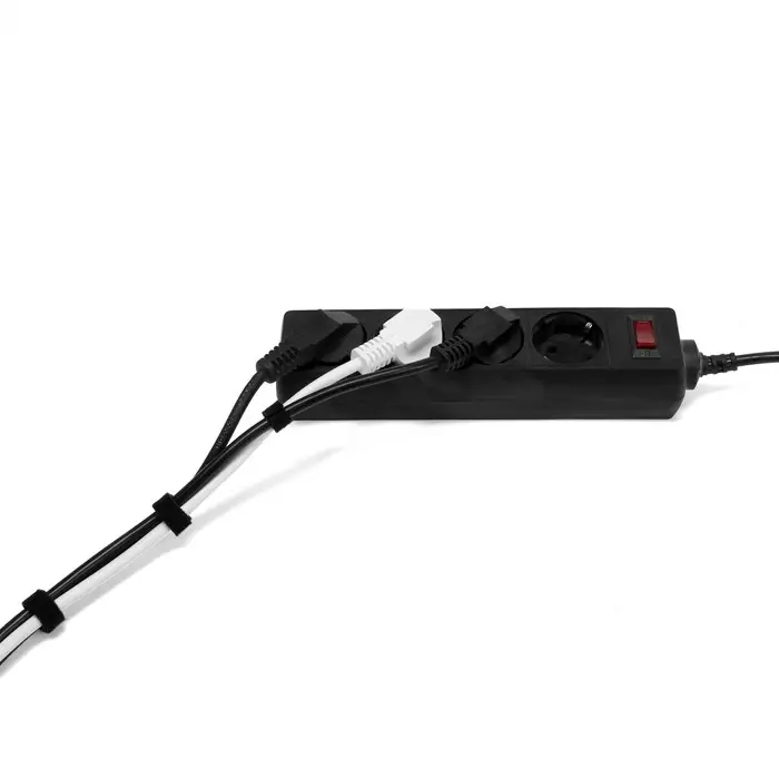 Лента-липучка для проводов 1000&times;10&times;1.5 мм ТУНДРА, чёрная, 1 шт.