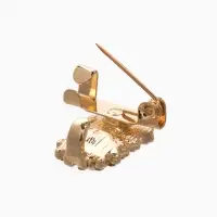 Зажим для кардигана "Ажур", астра, цвет белый в золоте