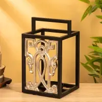 Подсвечник фонарь "Геральдика" 17х17х29,5 см, d 10 см, алюминий, железо