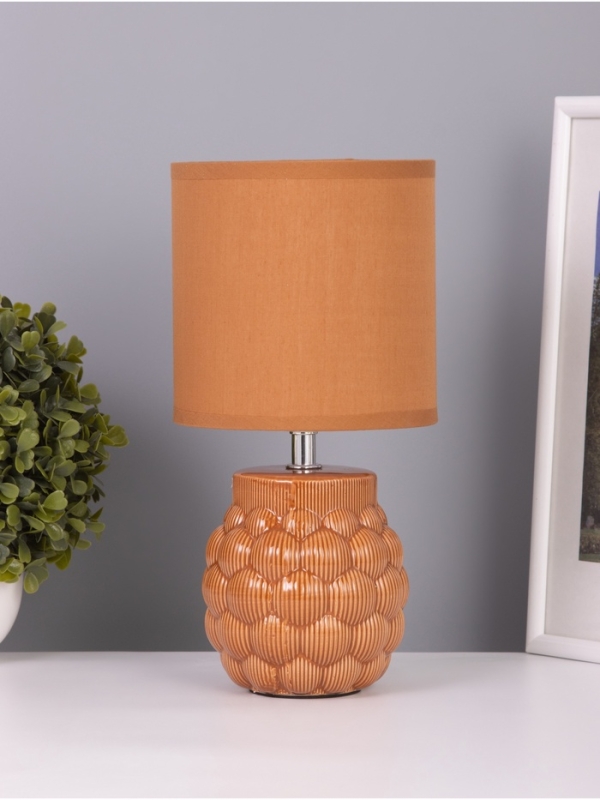 Лампа настольная "Хицугая" 1х40Вт Е14 какао 14х14х28см