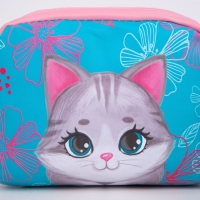 Сумка детская для девочки &laquo;Серый котик&raquo; из эко-кожи, на ремешке, 15х12х3 см