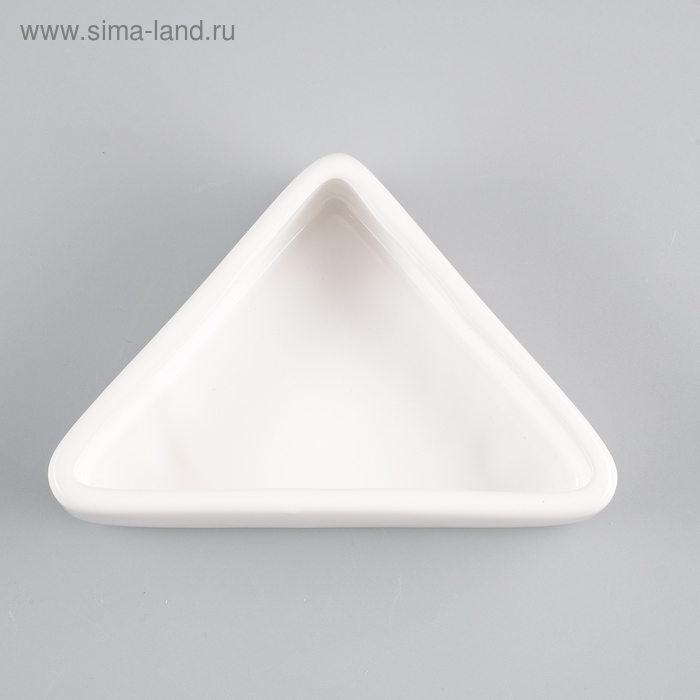 Миска керамическая для грызунов угловая 75 мл  9,5 х 6 х 2 см, белая