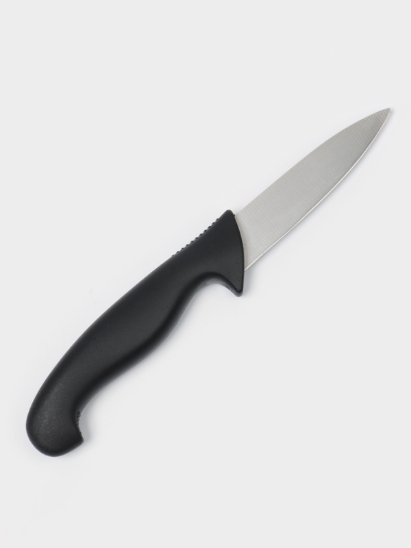 Нож овощной, лезвие 8,5 см, черная ручка