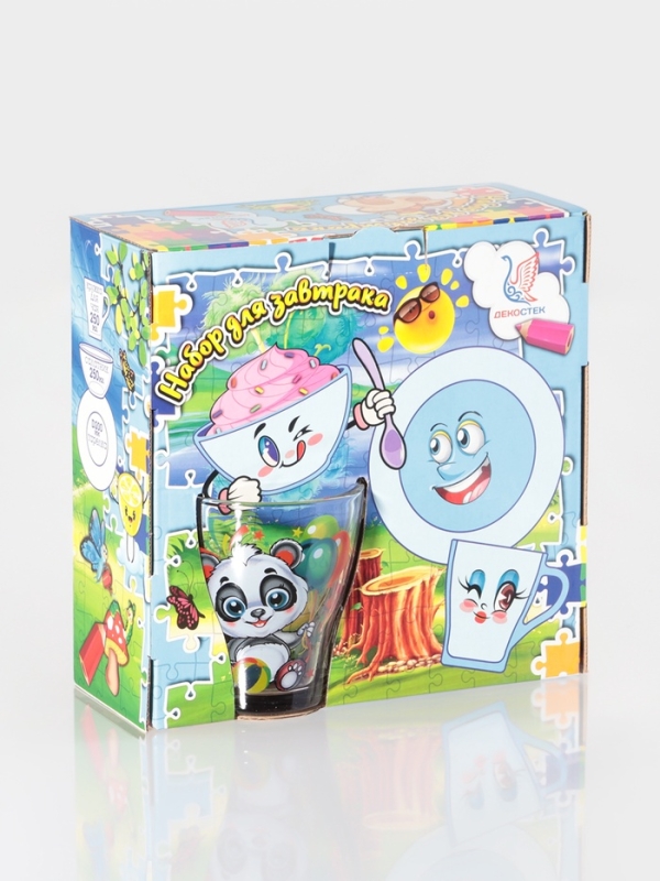 Набор для завтрака "Давай поиграем" (салатник+тарелка+кружка для чая)