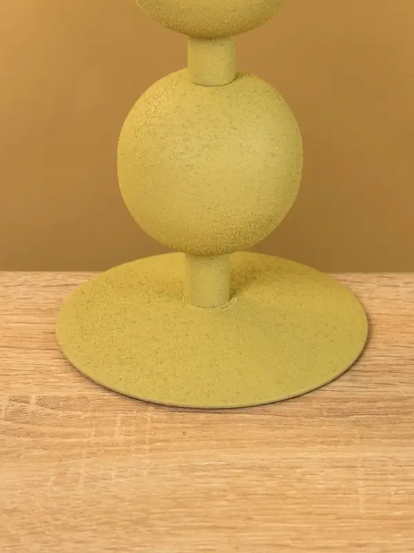 Подсвечник на 1 свечу "Олива" с 2 сферами 8,5х8,5х18 см