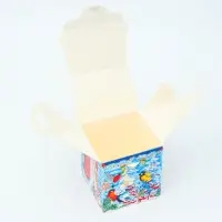 Подарочная коробка Новогодняя Домик новый &laquo;Ледяной&raquo; с анимацией 12&times;12&times;19 см