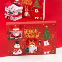 Подарочный Подарочный набор носков адвент, 6 пар адвент, 6 пар "С Новым Годом" , 14-16 см Подарочный Подарочный набор носков адвент, 6 пар адвент, 6 пар "С Новым Годом" , 14-16 см