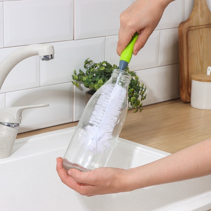 Ёрш для посуды Доляна Green day, 31&times;5 см, анатомическая ручка