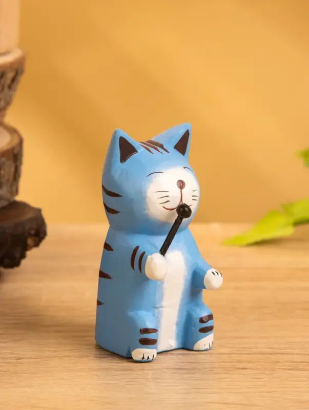 Сувенир &laquo;Кот с микрофоном&raquo;, 3&times;4&times;8 см, дерево, МИКС