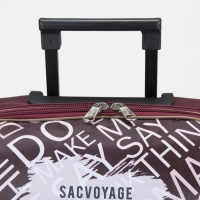 Чемодан малый с сумкой, 20", отдел на молнии, наружный карман, цвет бордовый