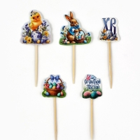 Трафарет для украшения пасхальной выпечки в наборе с топперами &laquo;Нежность&raquo;