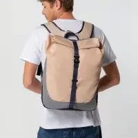 Рюкзак coolStuff Plus, бежевый c темно-синим