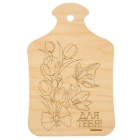 Доска для выжигания &laquo;Тюльпаны с бабочкой&raquo;