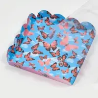 Коробка для печенья, &laquo;Бабочки в небе&raquo;, 15&times;15&times;3 см